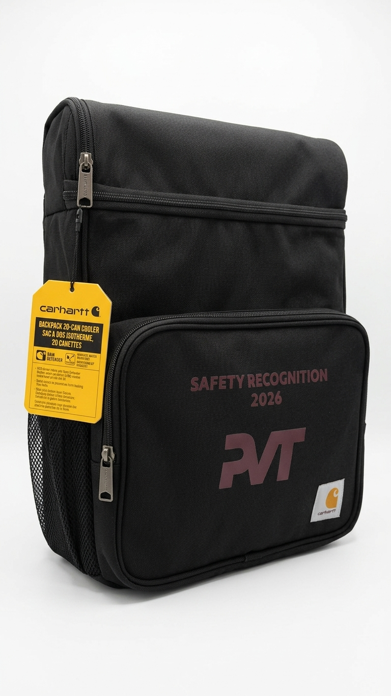 Carhartt backpack cooler with PVT Safety Recognition 2026 heat transfer